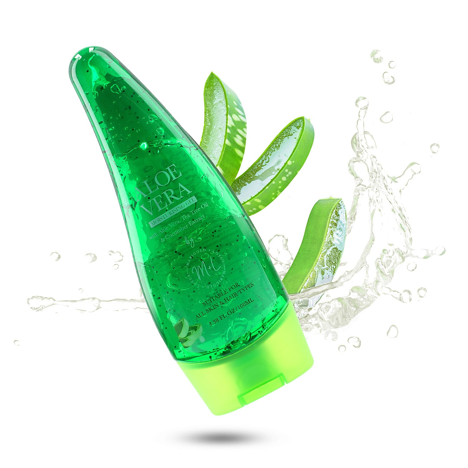 Set of 2 - Natural Aloe Vera Moisturising Gel (Marigold - Lotus) - 100ml Each