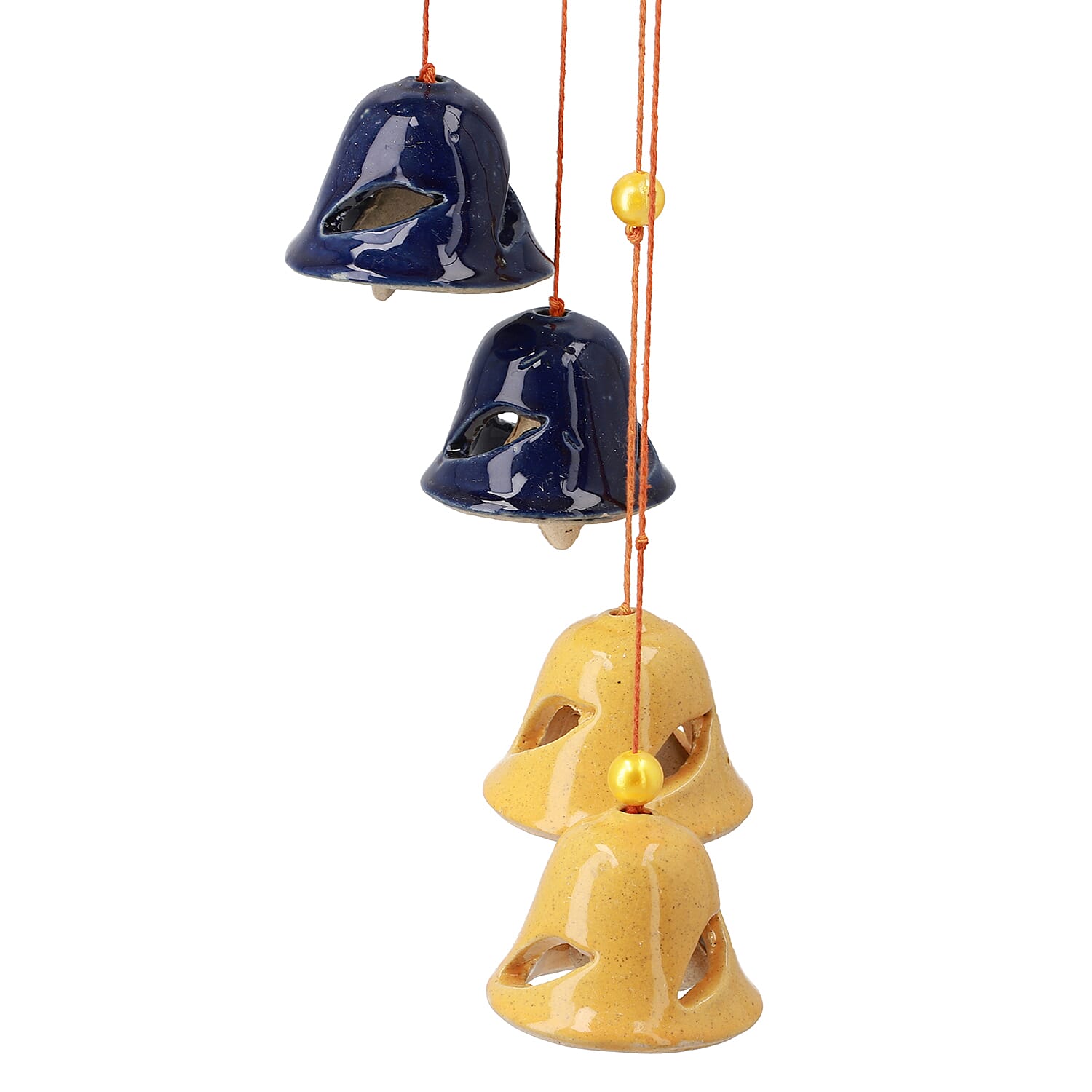 Ceramic Hanging 8 Bells in Gift Box - Multi Colour