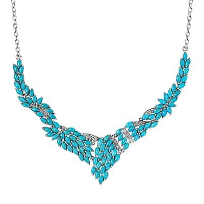 Tucson Special- Arizona Sleeping Beauty Turquoise Cluster Necklace