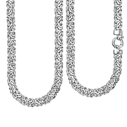 Sterling Silver Necklace (Size - 20) With Spring Ring Clasp, Silver Wt. 44.5 Gms