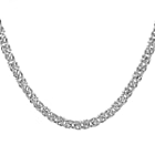 Sterling Silver Byzantine Necklace (Size - 20) with Senorita Clasp, Silver Wt. 44.50 Gms. (1.44 Troy Ounce)