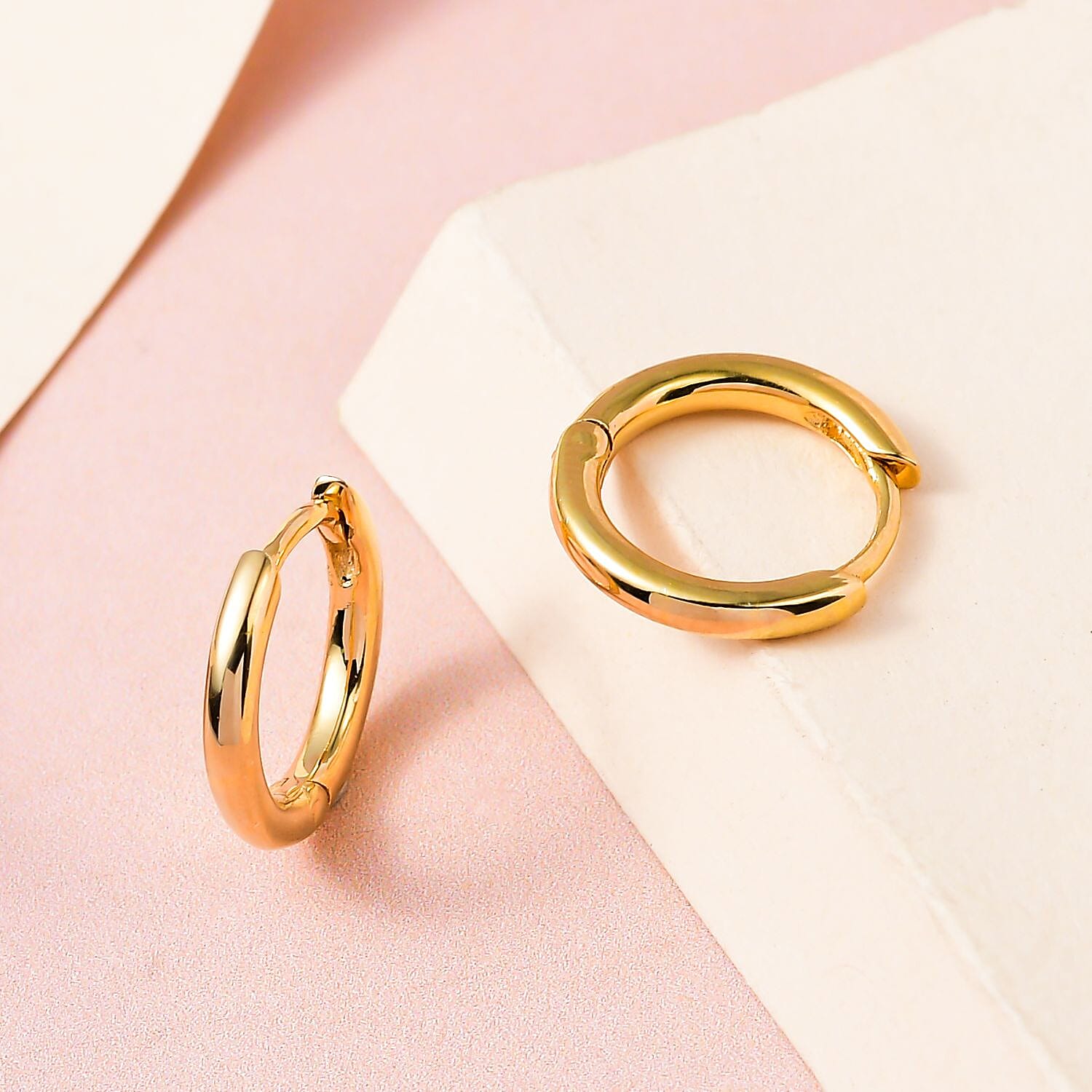 Huggie Hoop Earrings in 18K Vermeil Yellow Gold Plated Sterling Silver