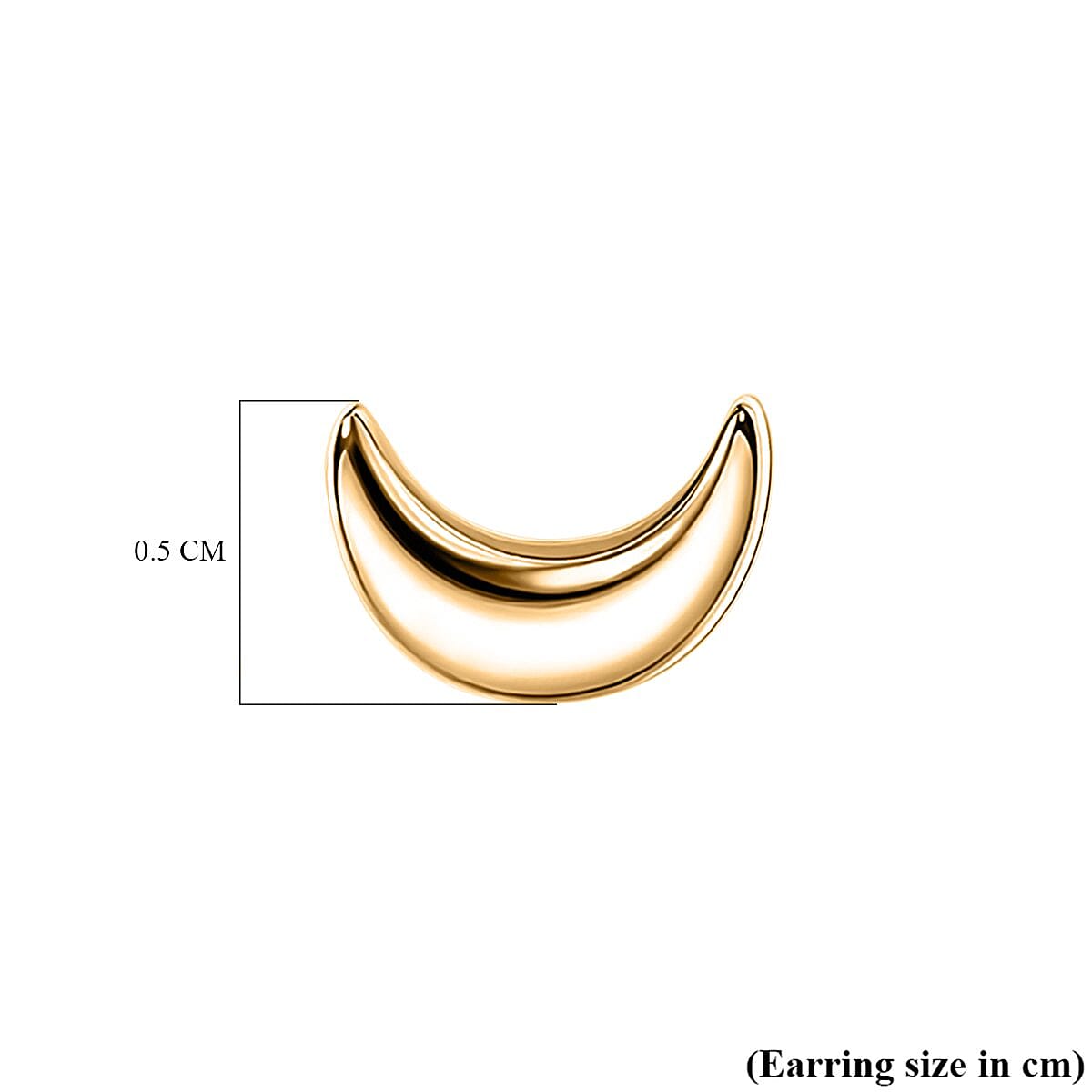 18K Vermeil Yellow Gold Plated Sterling Silver Moon Earrings