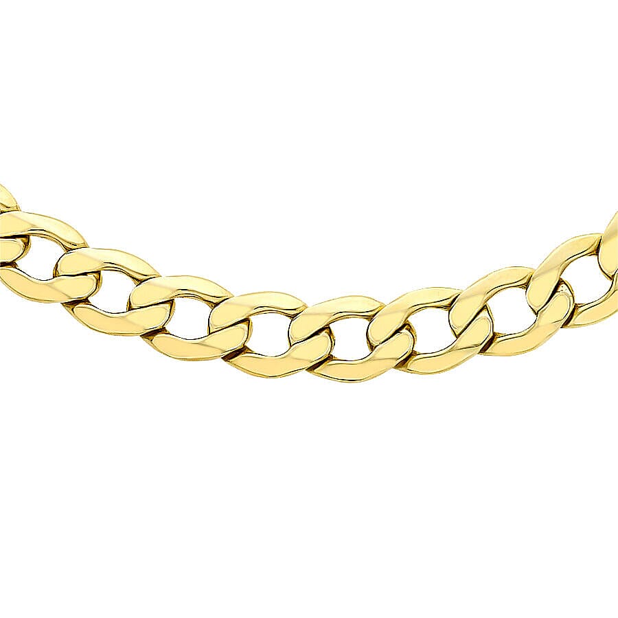 Italian Closeout - 9K Yellow Gold Curb Necklace (Size 20), Gold Wt. 11.00 Gms