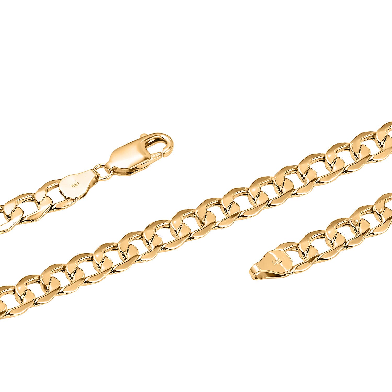 Italian Closeout - 9K Yellow Gold Curb Necklace (Size 20), Gold Wt. 11.00 Gms