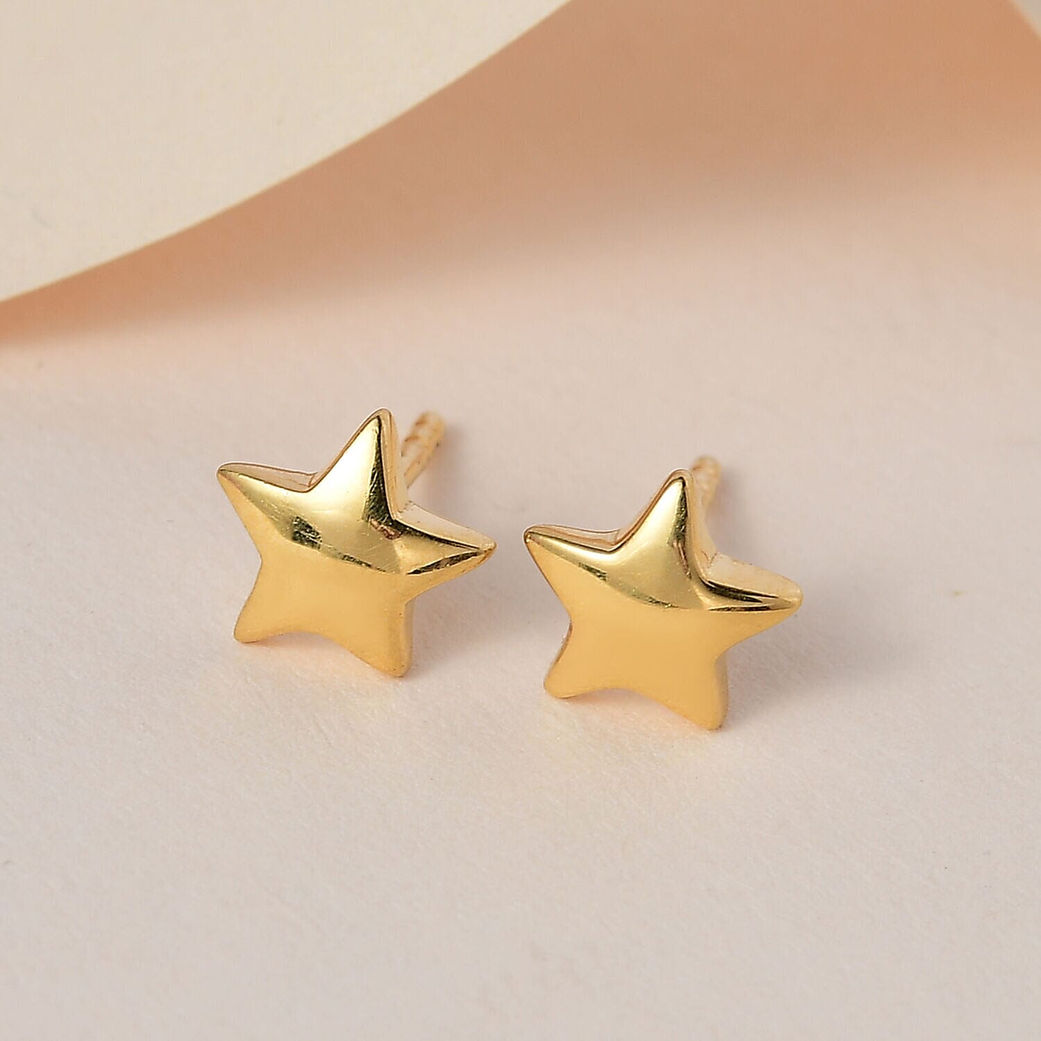 18K Vermeil Yellow Gold Plated Sterling Silver Star Earrings