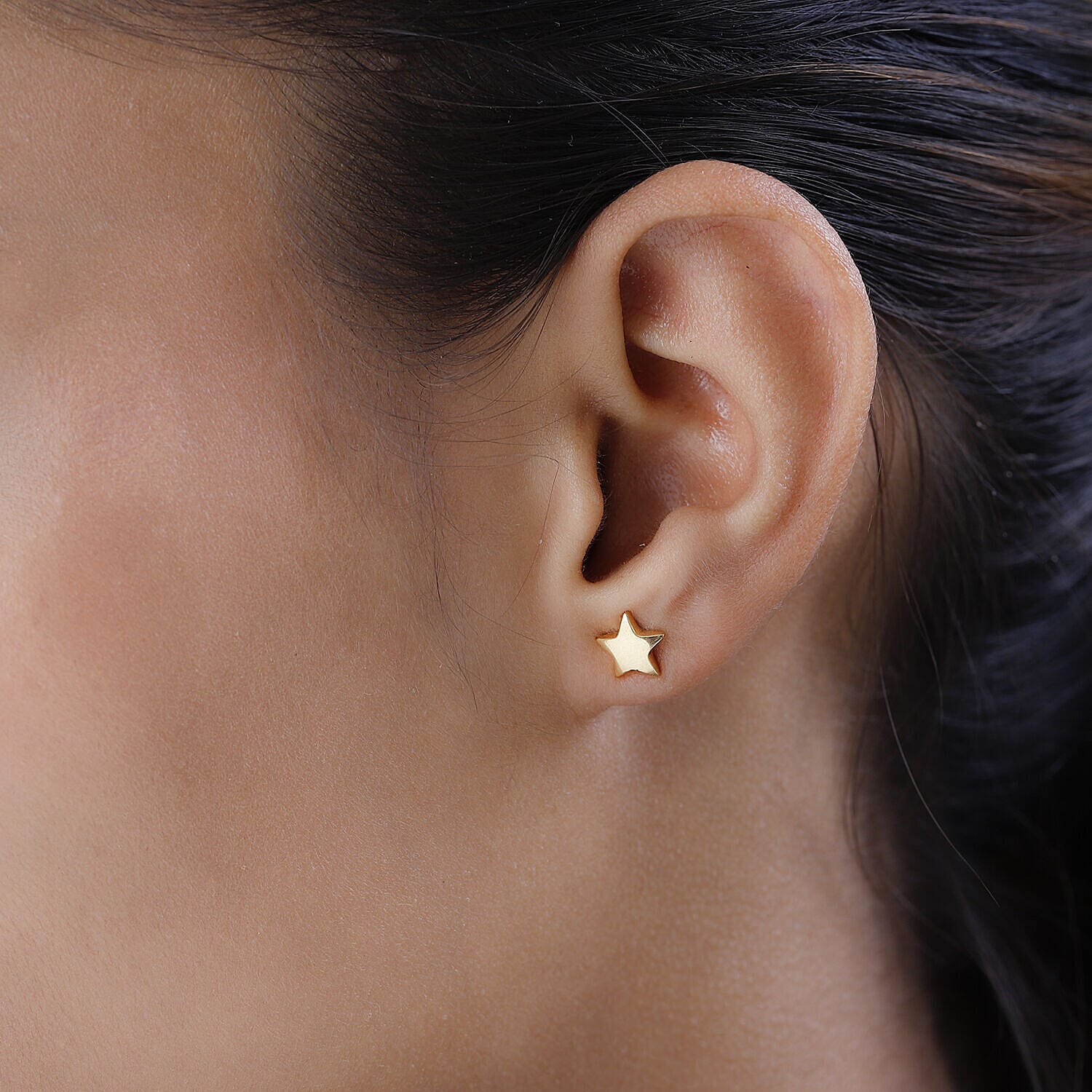 18K Vermeil Yellow Gold Plated Sterling Silver Star Earrings