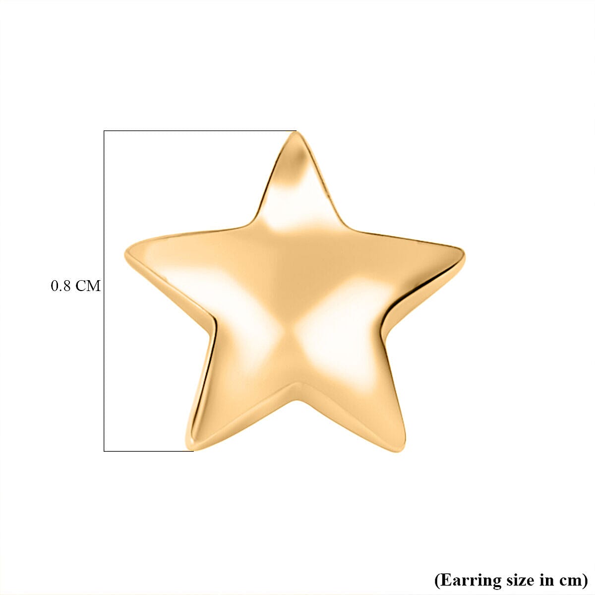 18K Vermeil Yellow Gold Plated Sterling Silver Star Earrings