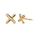 Vermeil YG Plated Sterling Silver X Earrings