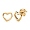 Vermeil Yellow Gold Sterling Silver Heart Push Post Earrings