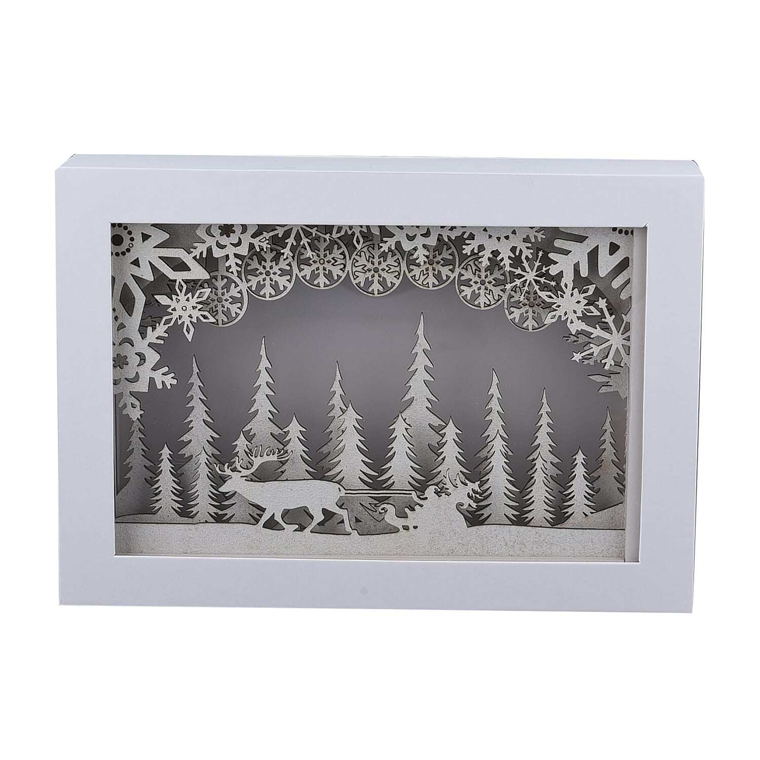 Christmas Theme Paper 3D Scene Light (2xAAA Battery Not Included) (Size 30x20x7Cm)