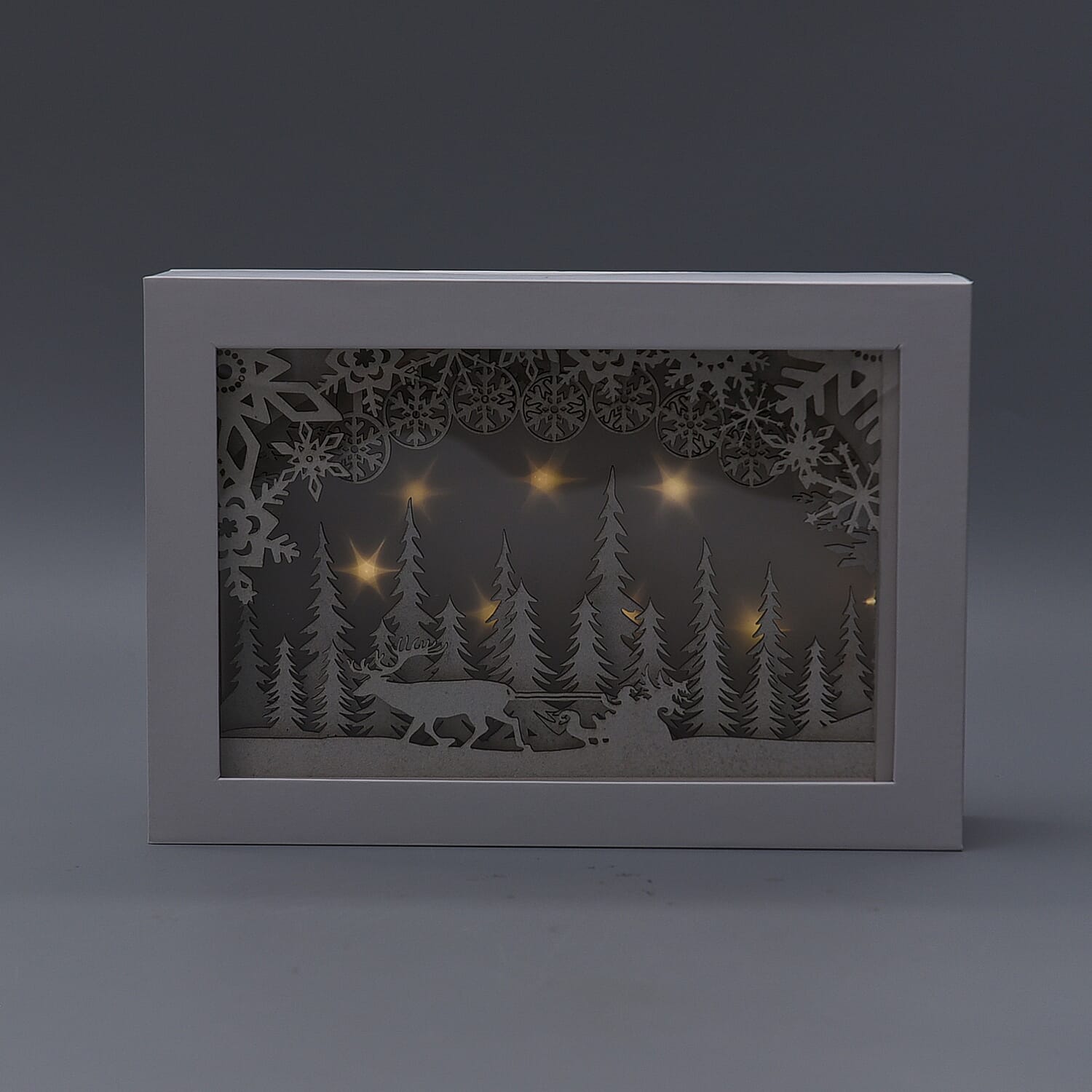 Christmas Theme Paper 3D Scene Light (2xAAA Battery Not Included) (Size 30x20x7Cm)