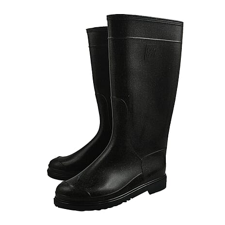 OLDCOM Accent Wellington Boots (Size 3-4) - Black