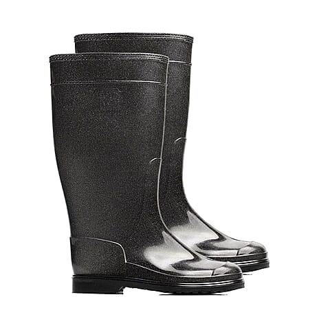 OLDCOM Accent Wellington Boots (Size 5-6) - Black