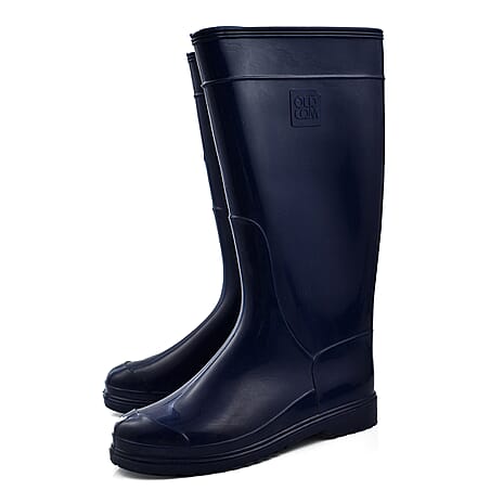 OLDCOM Accent Wellington Boots (Size 5-6) - Blue