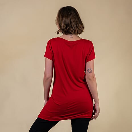 Tamsy Round Neck Tshirt (Size L,16-18) - Red