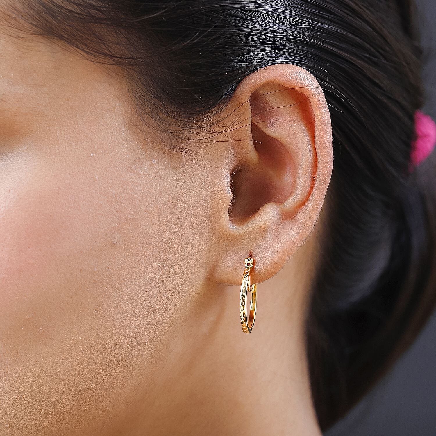 18K Vermeil Yellow Gold Plated Sterling Silver Hoop Earrings