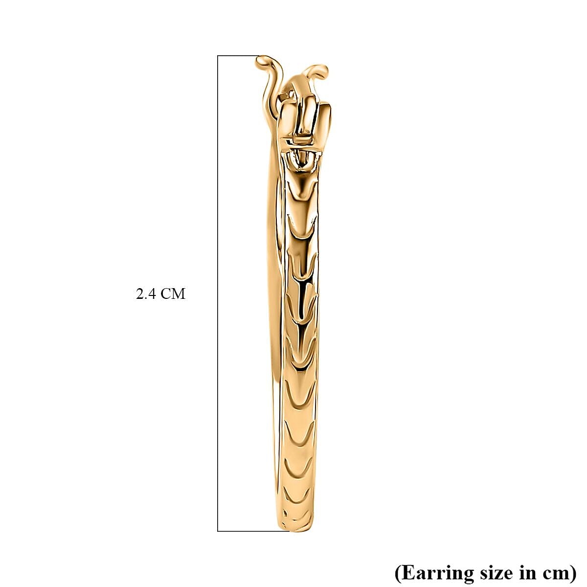 18K Vermeil Yellow Gold Plated Sterling Silver Hoop Earrings