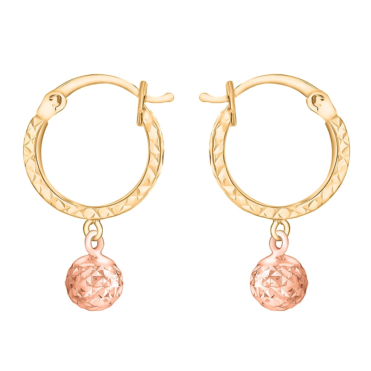 9K Rose Gold  Earring,  Gold Wt. 1.5 Gms