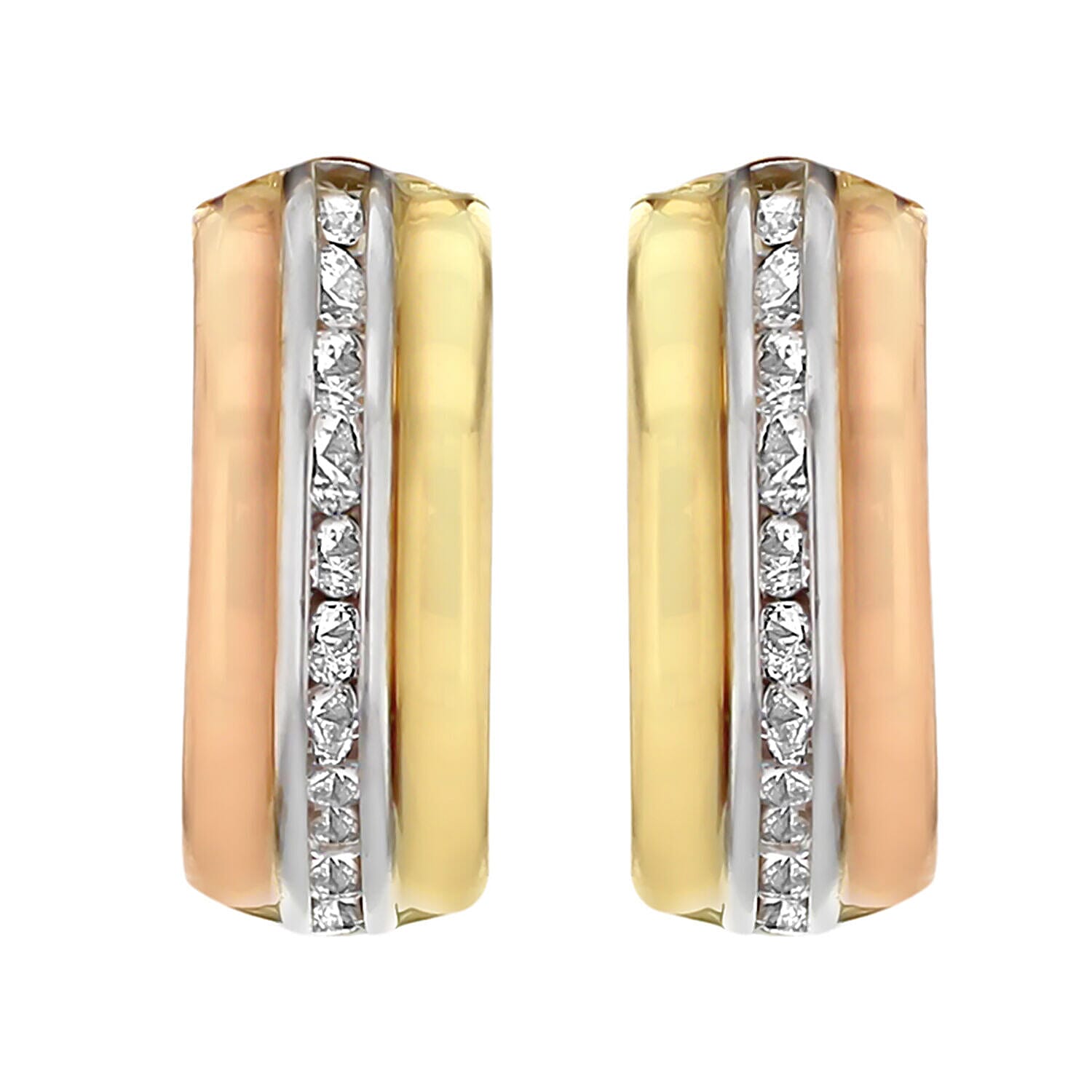 9K White Gold  Earring,  Gold Wt. 1.5 Gms