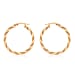 9K Rose Gold 30mm Twist Earrings