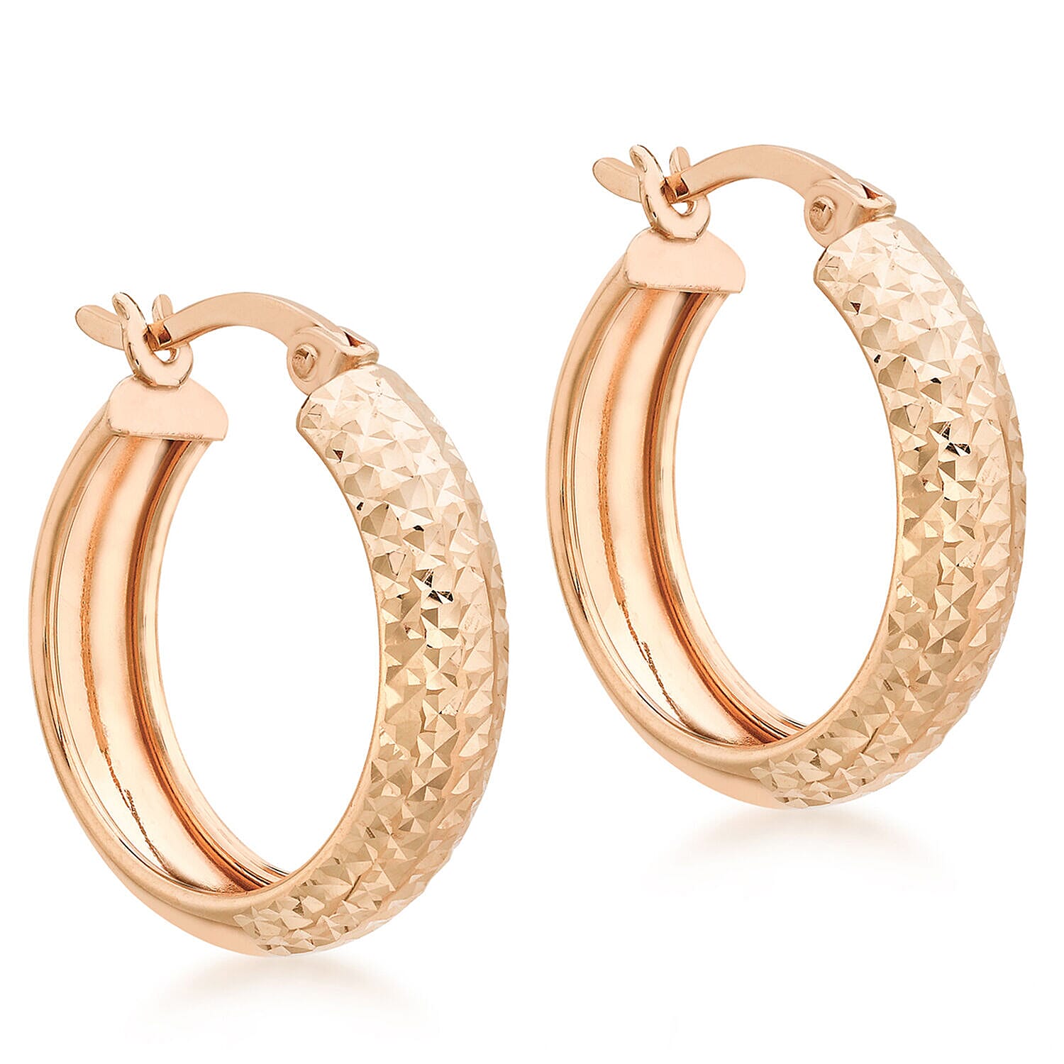 9K Rose Gold  Earring,  Gold Wt. 1.8 Gms