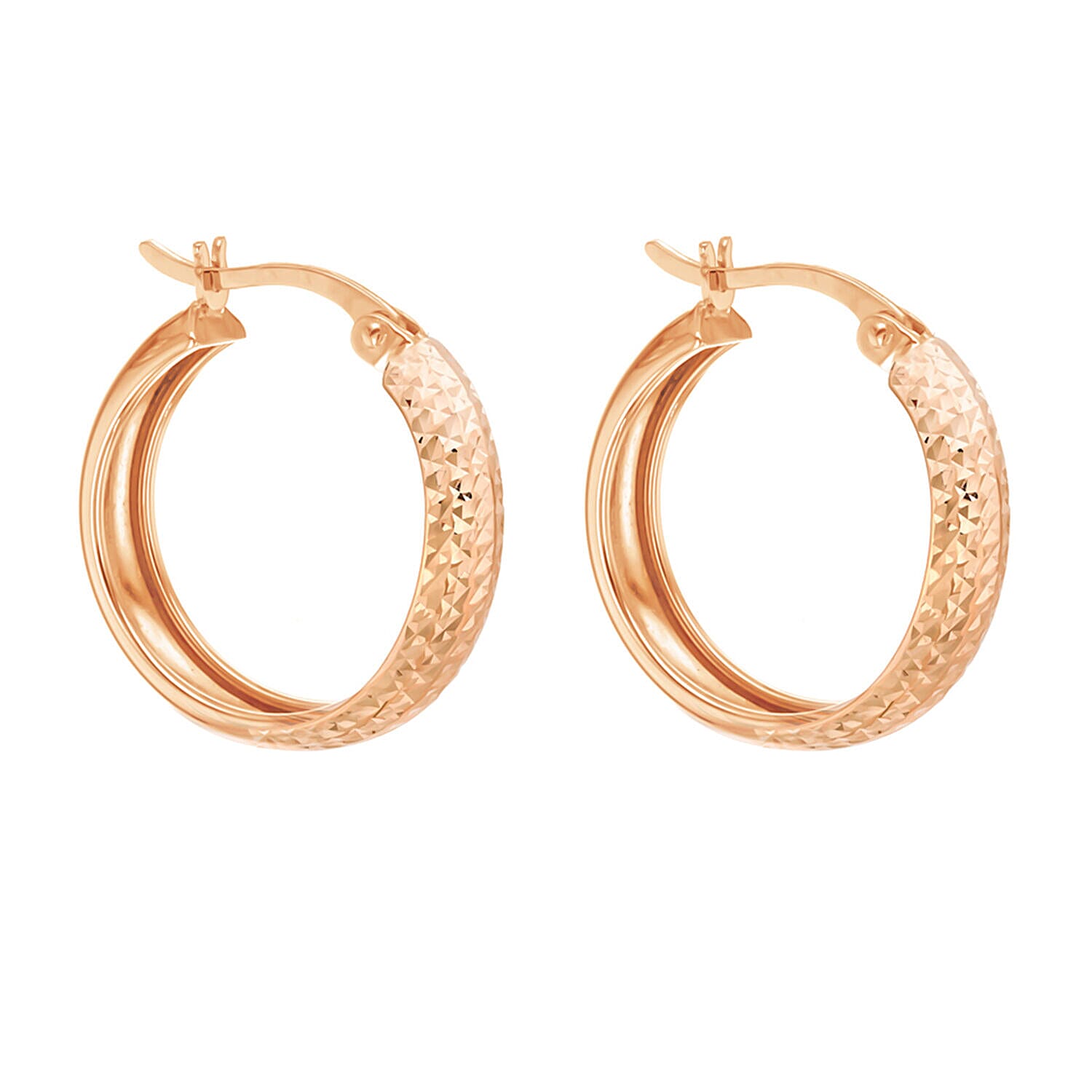 9K Rose Gold  Earring,  Gold Wt. 1.8 Gms