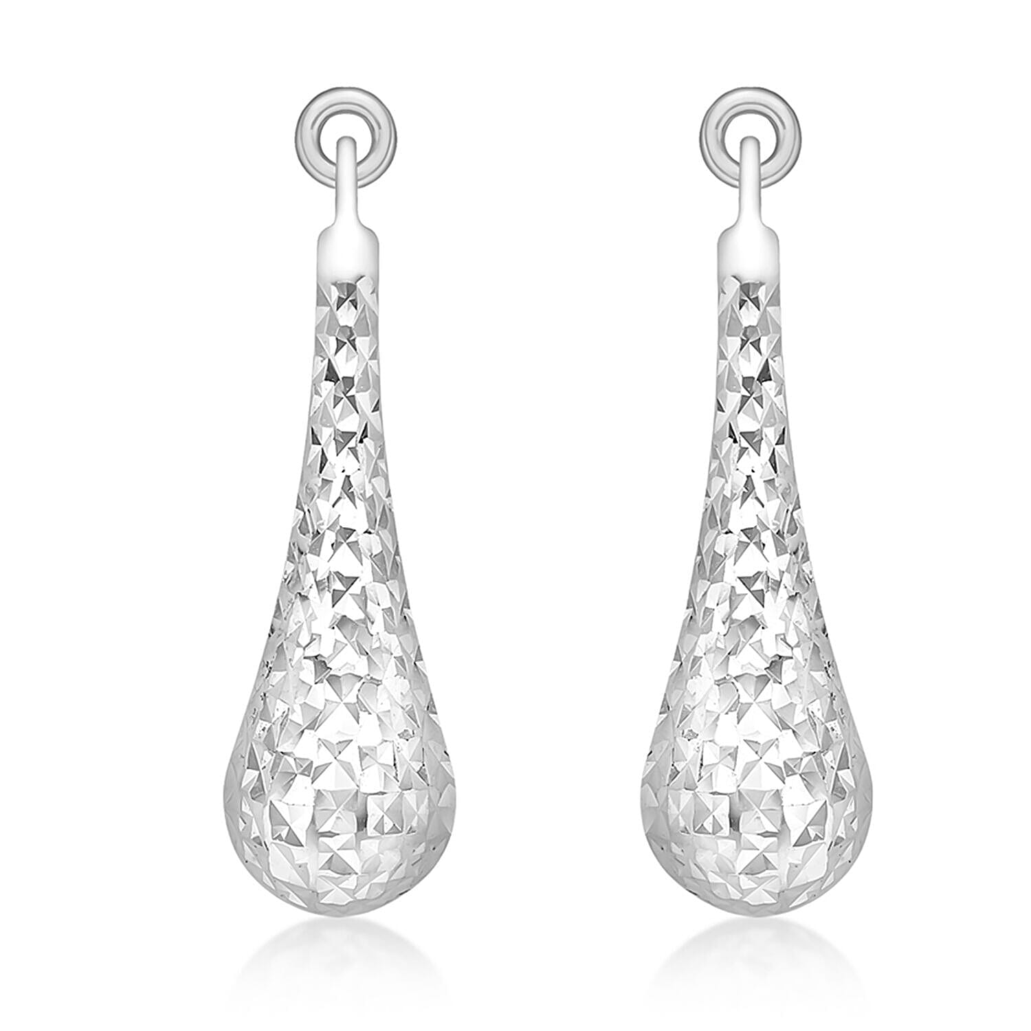 9K White Gold  Earring,  Gold Wt. 1.1 Gms