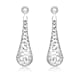 9K Rose Gold 5.5mm x 23.5mm Diamond Cut Teardrop Earrings