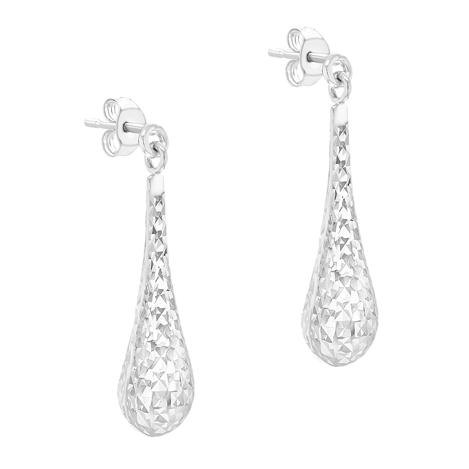 9K White Gold  Earring,  Gold Wt. 1.1 Gms