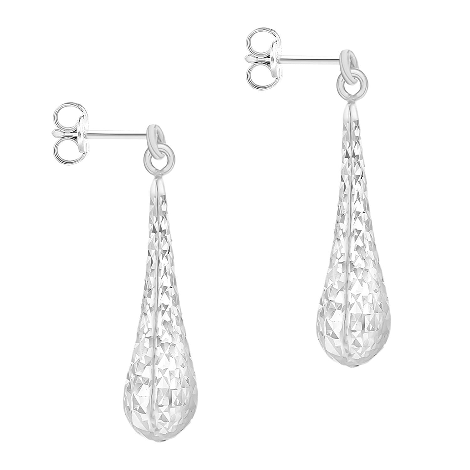9K White Gold  Earring,  Gold Wt. 1.1 Gms