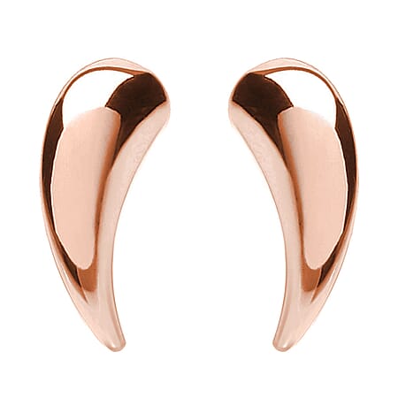 9K Rose Gold 5mm x 12mm Stud Earrings