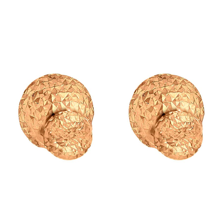 9K Rose Gold Earring, Gold Wt. 2.2 Gms