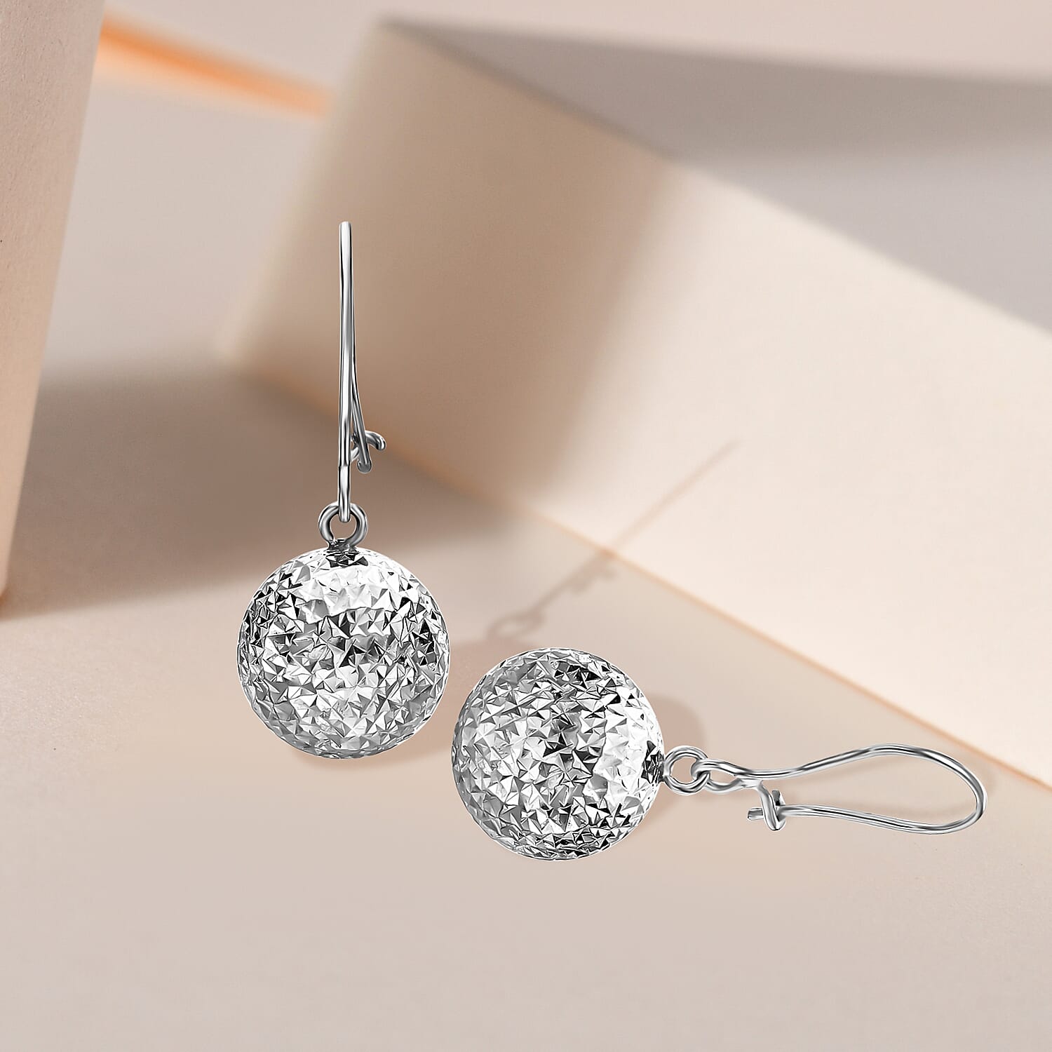 9K White Gold  Earring,  Gold Wt. 1.3 Gms