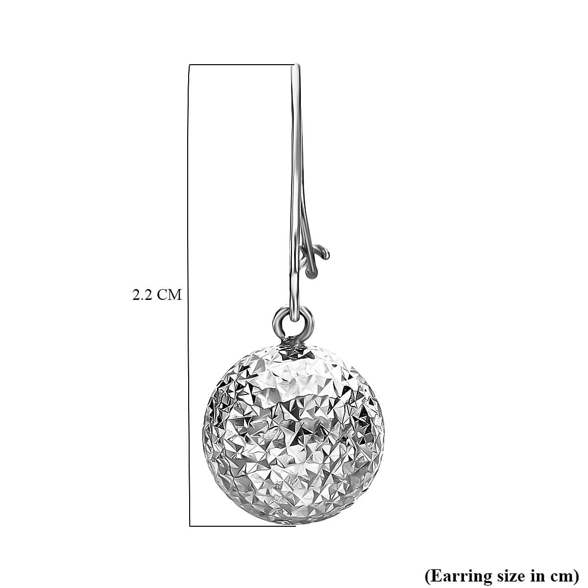 9K White Gold  Earring,  Gold Wt. 1.3 Gms