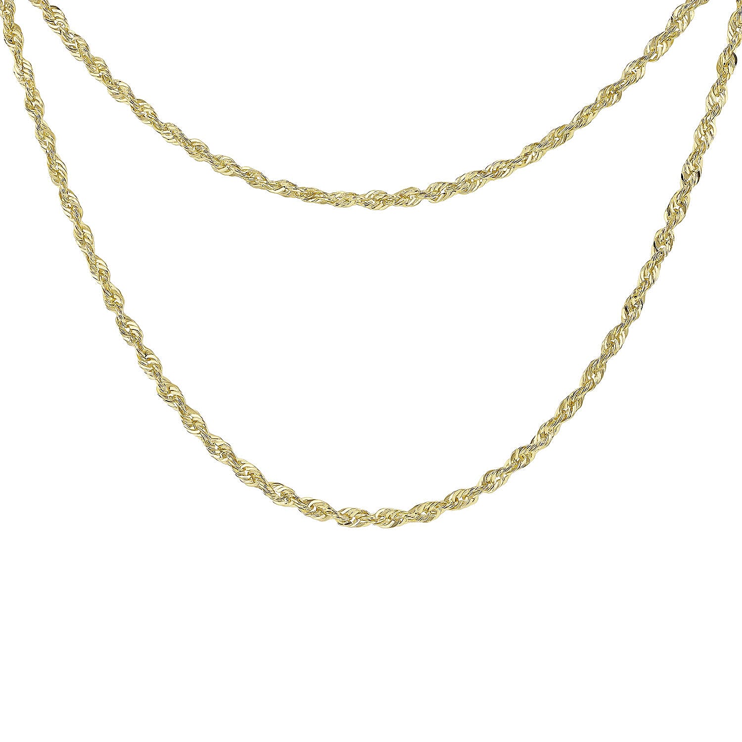 9K Yellow Gold  NecklaceE (Size - 16),  Gold Wt. 1.9 Gms