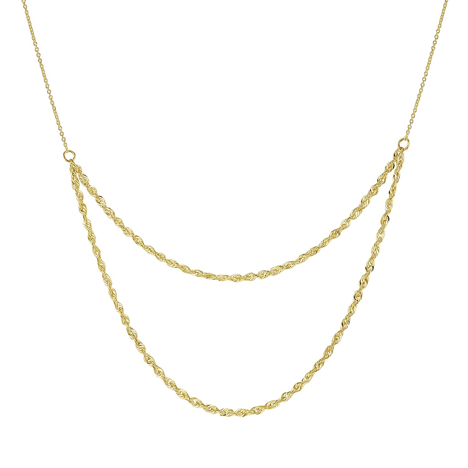 9K Yellow Gold  NecklaceE (Size - 16),  Gold Wt. 1.9 Gms