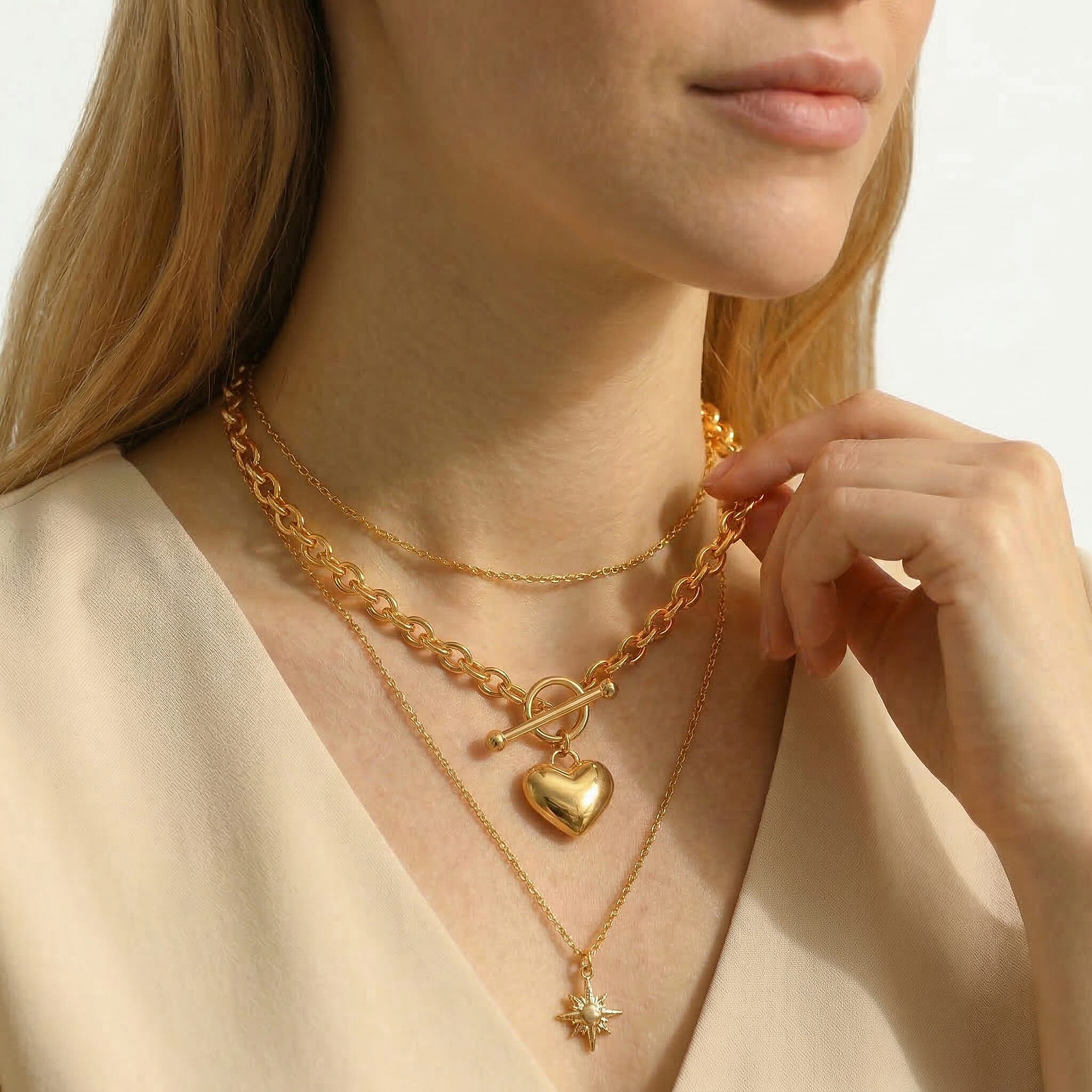 9K Yellow Gold  NecklaceE (Size - 16),  Gold Wt. 12.2 Gms