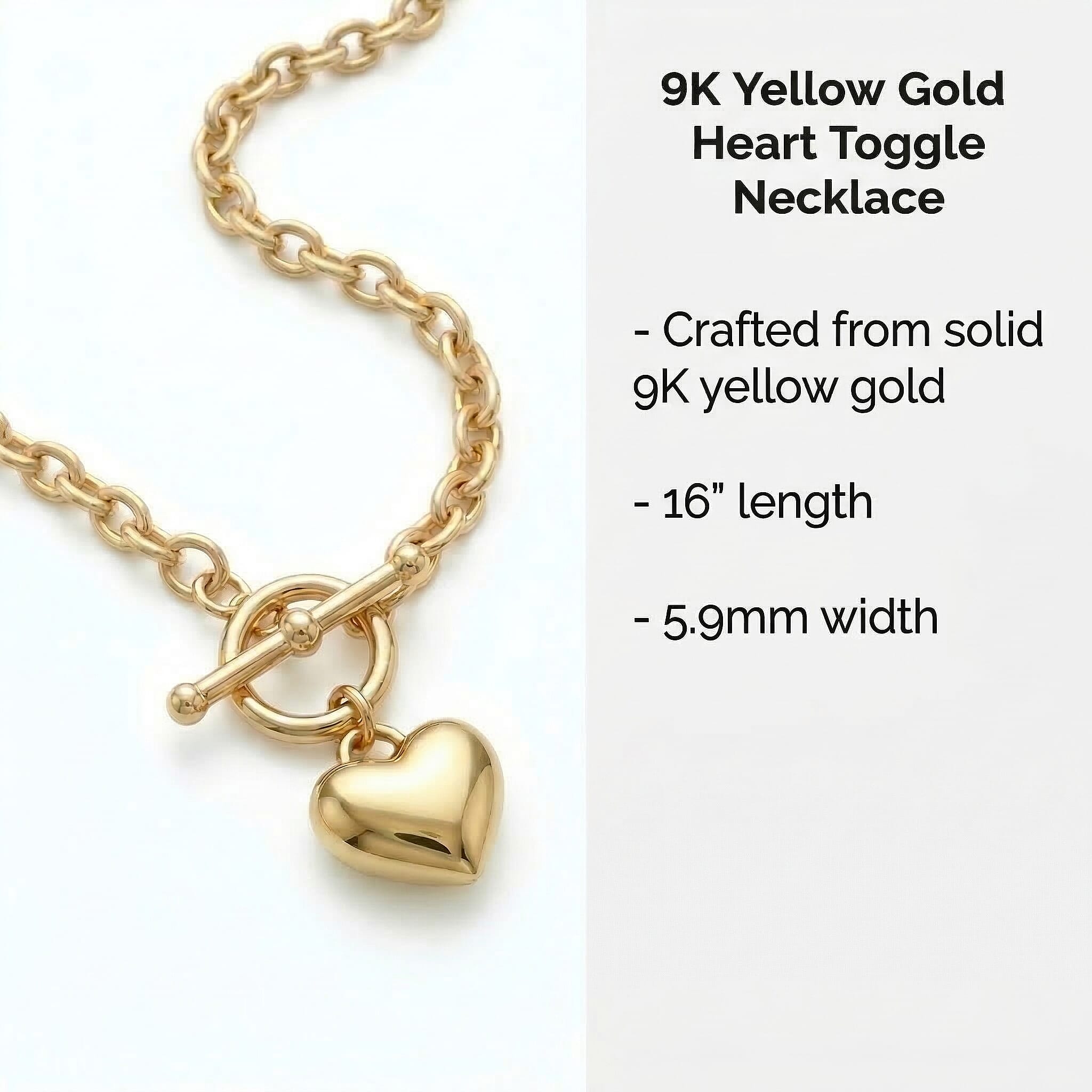 9K Yellow Gold  NecklaceE (Size - 16),  Gold Wt. 12.2 Gms