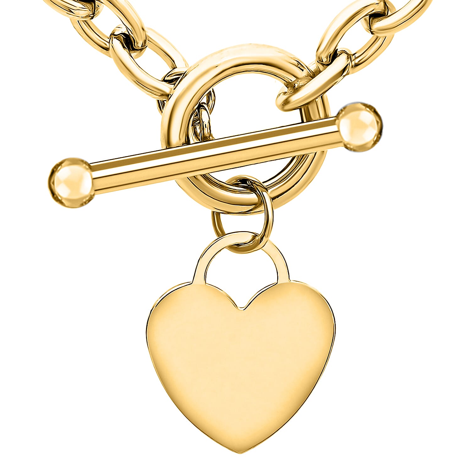 Gold belcher necklace on sale with heart