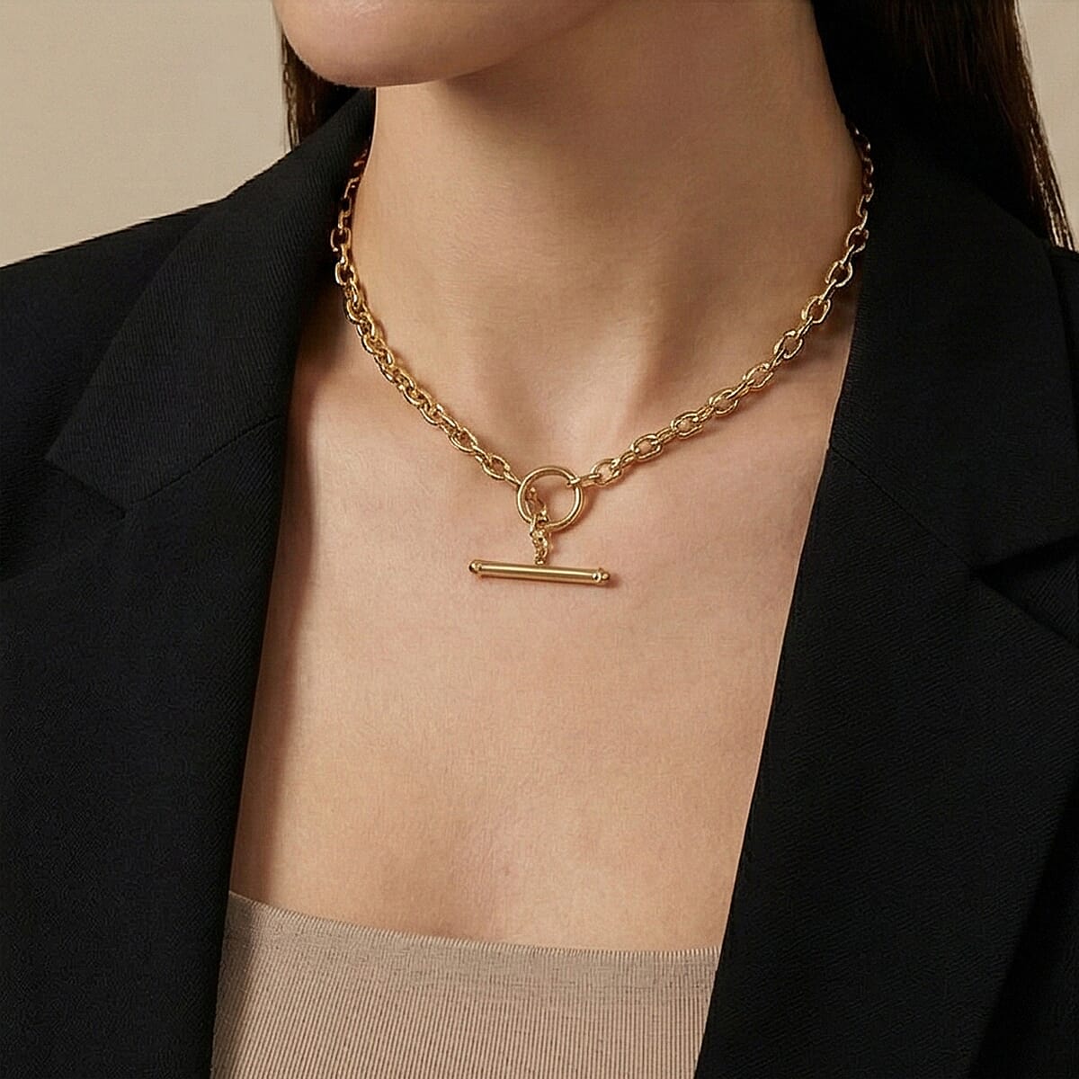 9K Yellow Gold  NecklaceE (Size - 17),  Gold Wt. 5.7 Gms