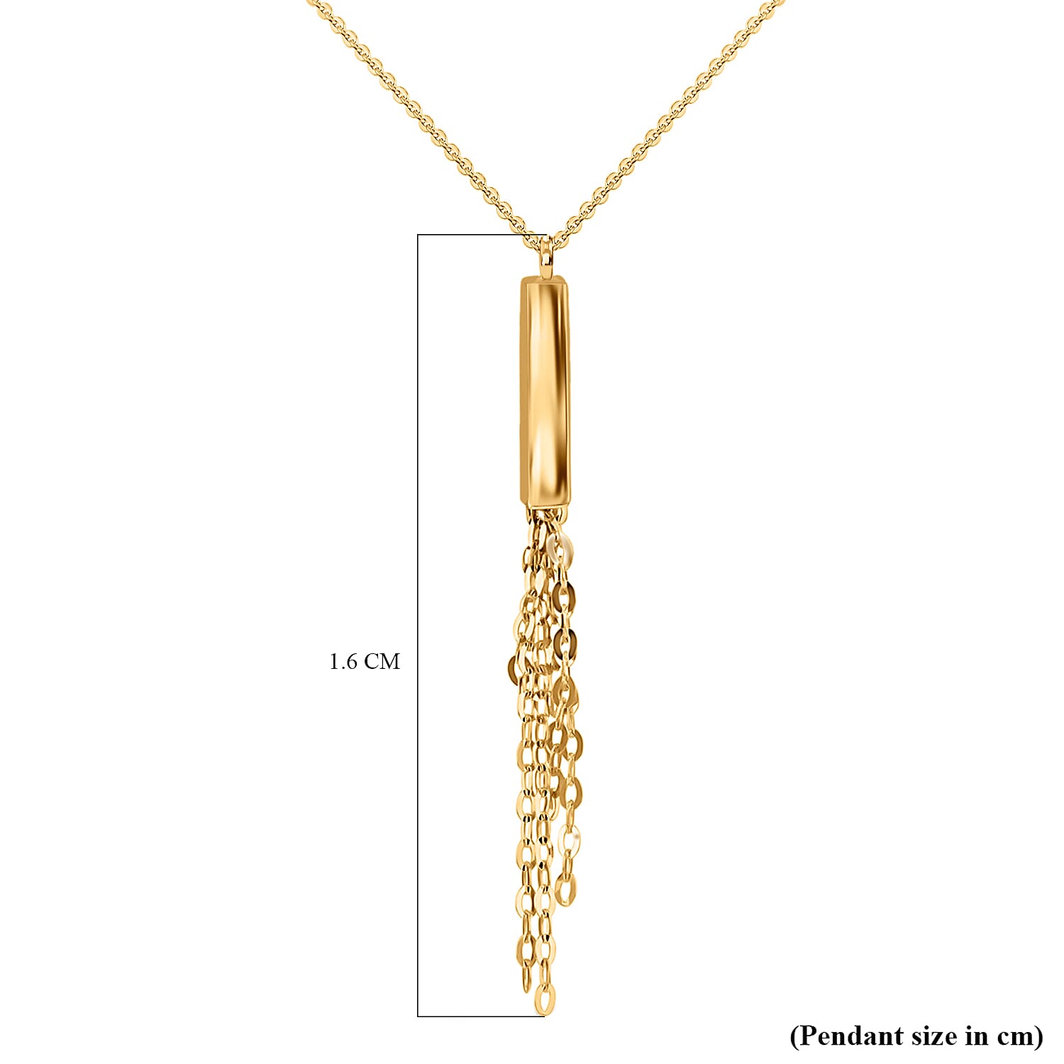 9K Yellow Gold  NecklaceE (Size - 16),  Gold Wt. 2.5 Gms