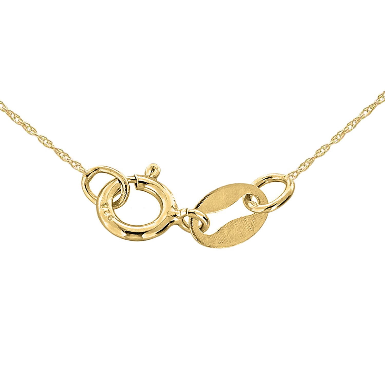 9K Yellow Gold  NecklaceE (Size - 18),  Gold Wt. 1.37 Gms