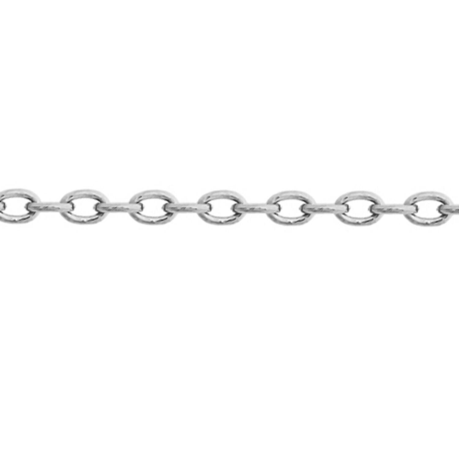 9K White Gold  NecklaceE (Size - 16),  Gold Wt. 3 Gms