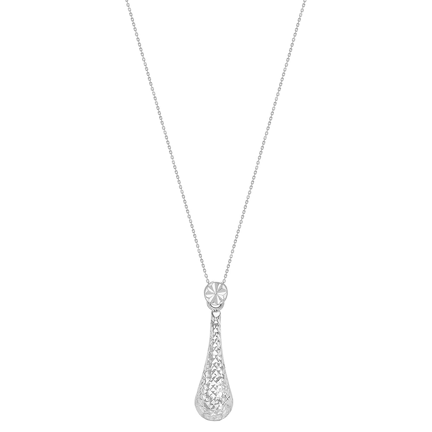 9K White Gold  NecklaceE (Size - 17.5),  Gold Wt. 1.8 Gms