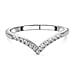 Diamond Wishbone Ring in Sterling Silver 0.080 Ct
