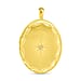 9K Yellow Gold Diamond Set 20mm x 32mm Etched Oval Locket