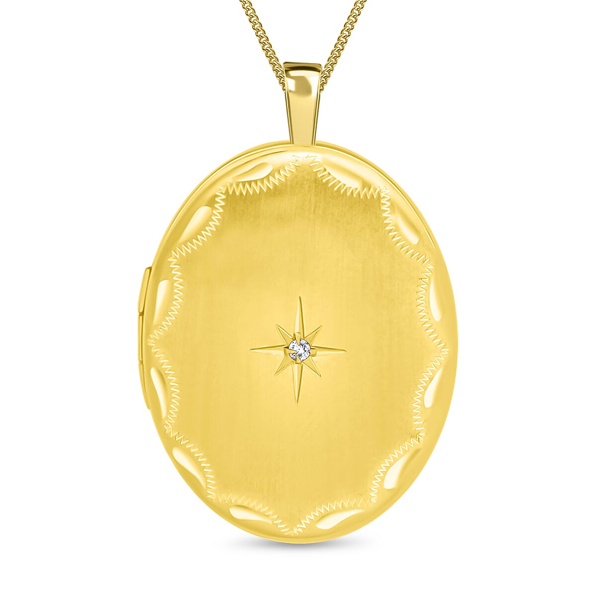 9K Yellow Gold   White Diamond  Pendant 0.01 ct,  Gold Wt. 2.4 Gms  0.010  Ct.