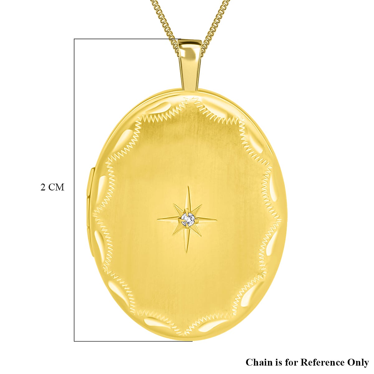 9K Yellow Gold   White Diamond  Pendant 0.01 ct,  Gold Wt. 2.4 Gms  0.010  Ct.