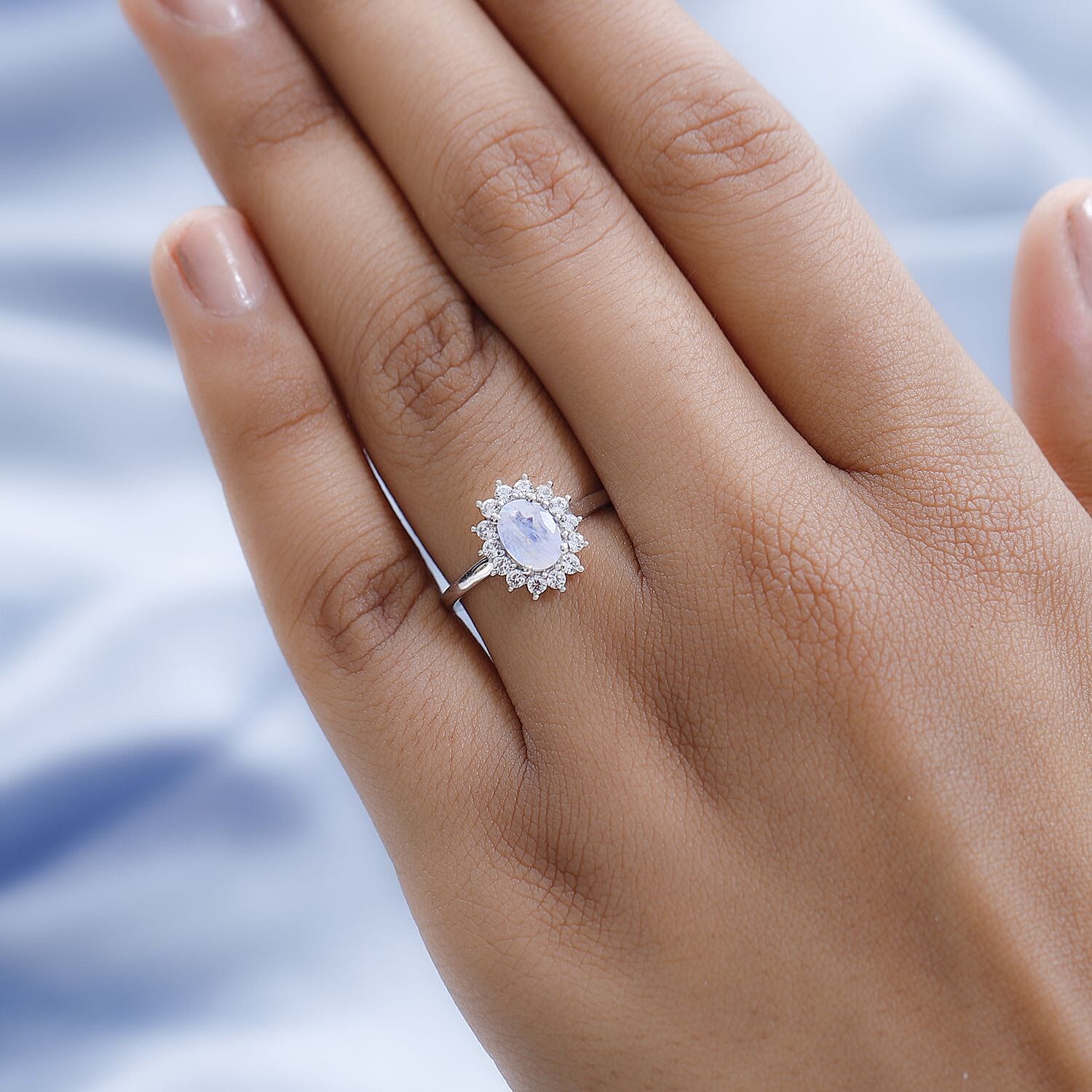 Princess Diana Inspired Halo Ring in Sterling Silver